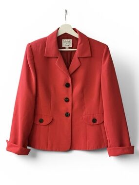 Le Suit Dark Salmon Women's Tailored Blazer Jacket